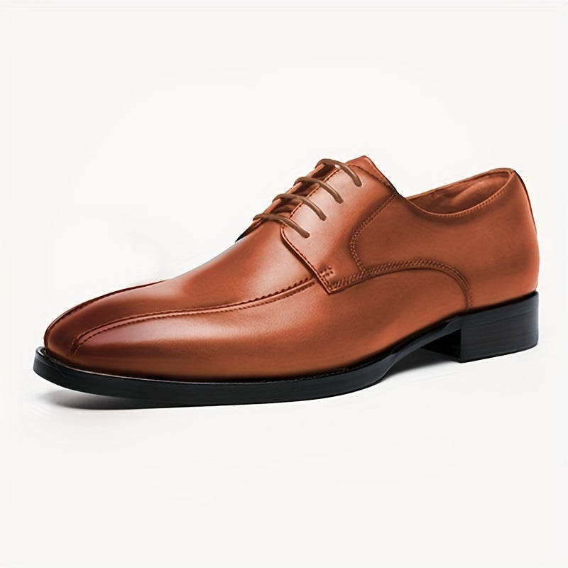 Men's British Style Square Toe Derby Shoes for Wedding Business