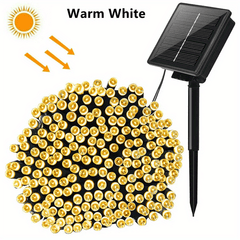 39ft Solar Fairy Lights 100 Lights Outdoor Waterproof Christmas Decor