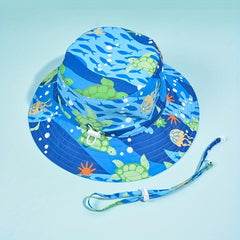 Cartoon Turtle Bucket Hat Quick Drying Waterproof Wide Brim Sun Protection