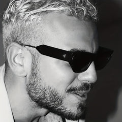 Men's Cat Eye Rivet Sunglasses