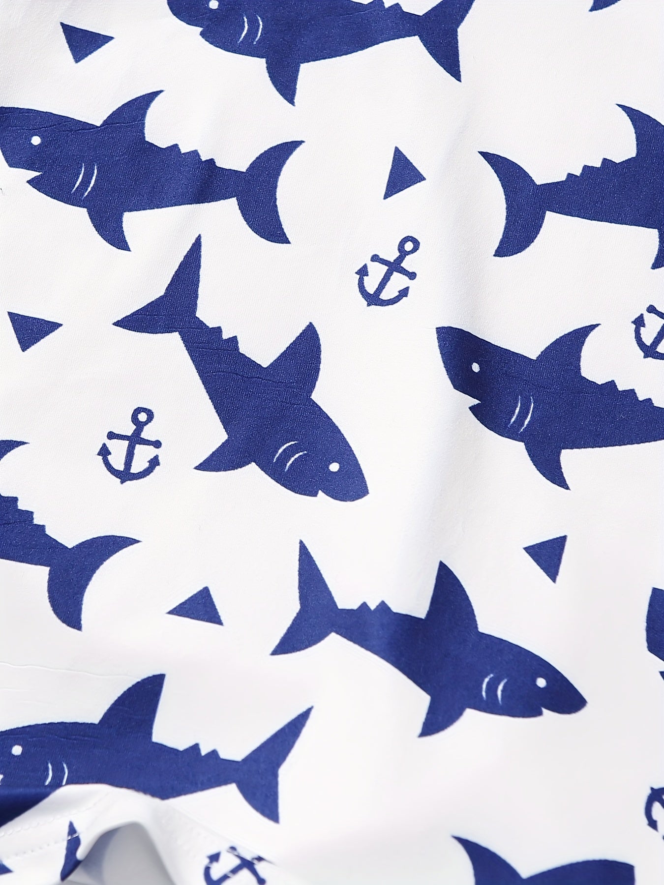 2pcs Shark Graphic Boys Hooded Tank Top&Shorts Set