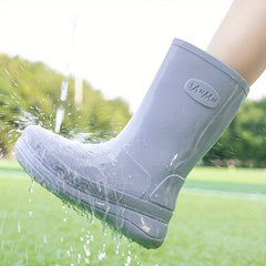 Medium Tube Rain Boots Women Waterproof Outdoor Garden Water Shoes