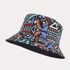 Boho Foldable Versatile Sunshade Bucket Hat With Printing
