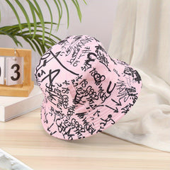 Men's Letter Print Basin Hat Sun Visor, Couple Fisherman Hat