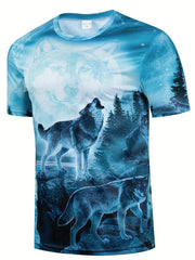 Men's Wolf Graphic Sweatshirt 3D Print Summer Fitness & Workouts