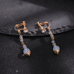 Crystal Flower Leaf Hairpin Headband Earring Set Chinese Wedding Hair Accessorie