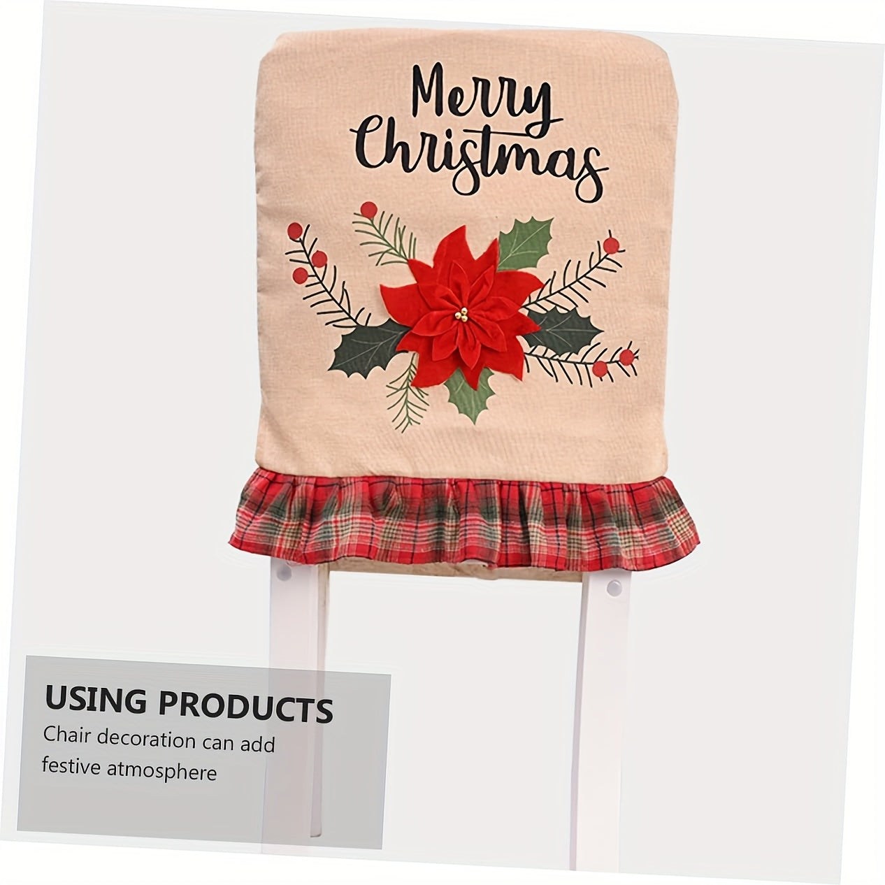 2pcs Christmas Chair Covers for Dining Room Kitchen Wedding