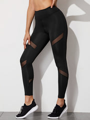 Women's Butt Lifting Yoga Pants with Mesh Stitching