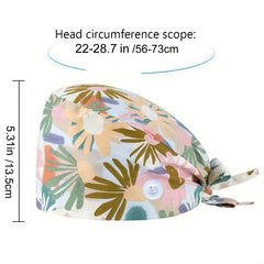 Cartoon Cotton Work Cap Button Nurse Scrub Hat