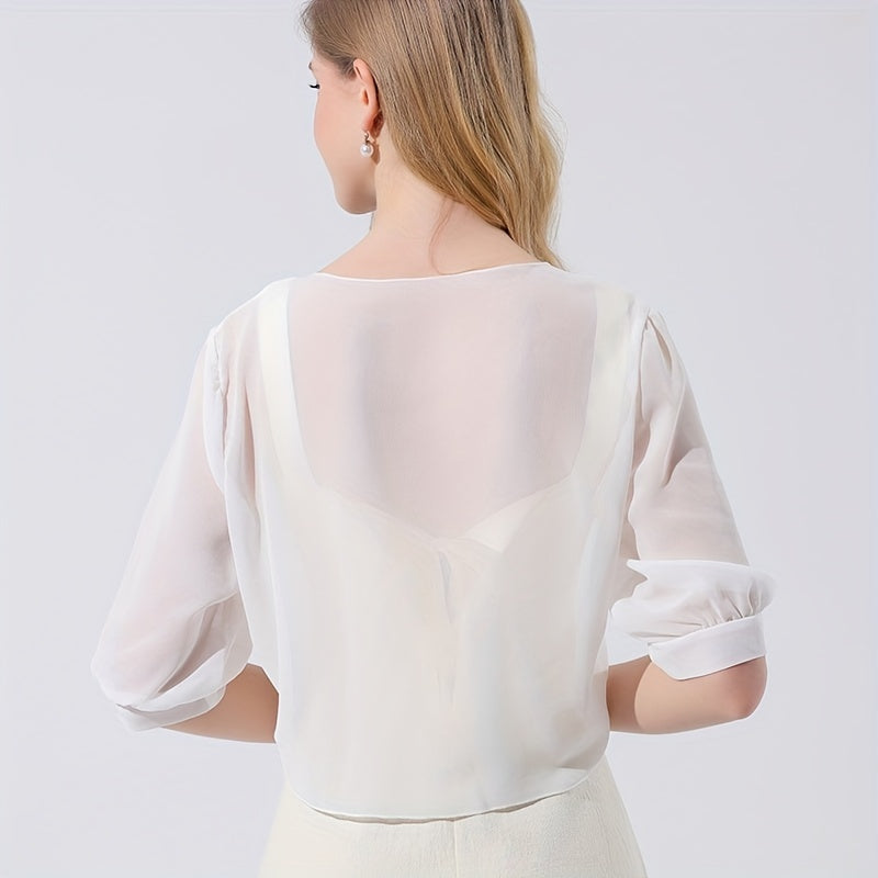 Chiffon Shawl Thin Breathable Sun Proof Wrap Cape UV Protection