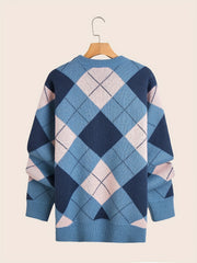 Men's Casual Loose Fit Sweater Crew Neck Pullover for Fall Winter