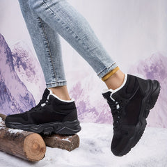 Women's Warm Lightweight Plush Snow Boots Wear Resistance Non Slip Shoes