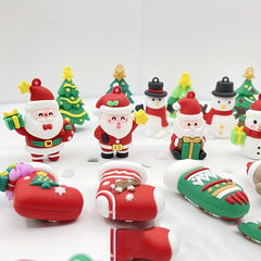 3 Cartoon Keychains Gift Bag Fillers Christmas & Holiday Decorations