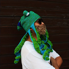 Funny Octopus Christmas Hat Knitted Winter Beanie Gift