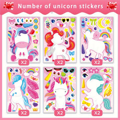 Custom Unicorn Stickers for Toddlers - Party Favors & Activities