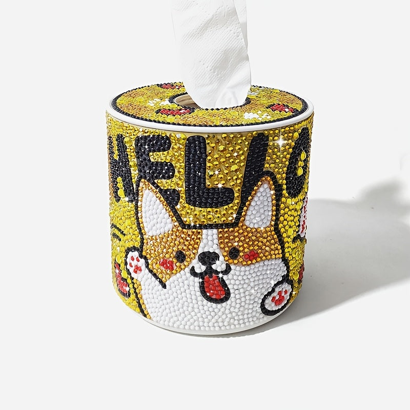 DIY Artificial Diamond Tissue Box 5D Diamond Painting Material Package