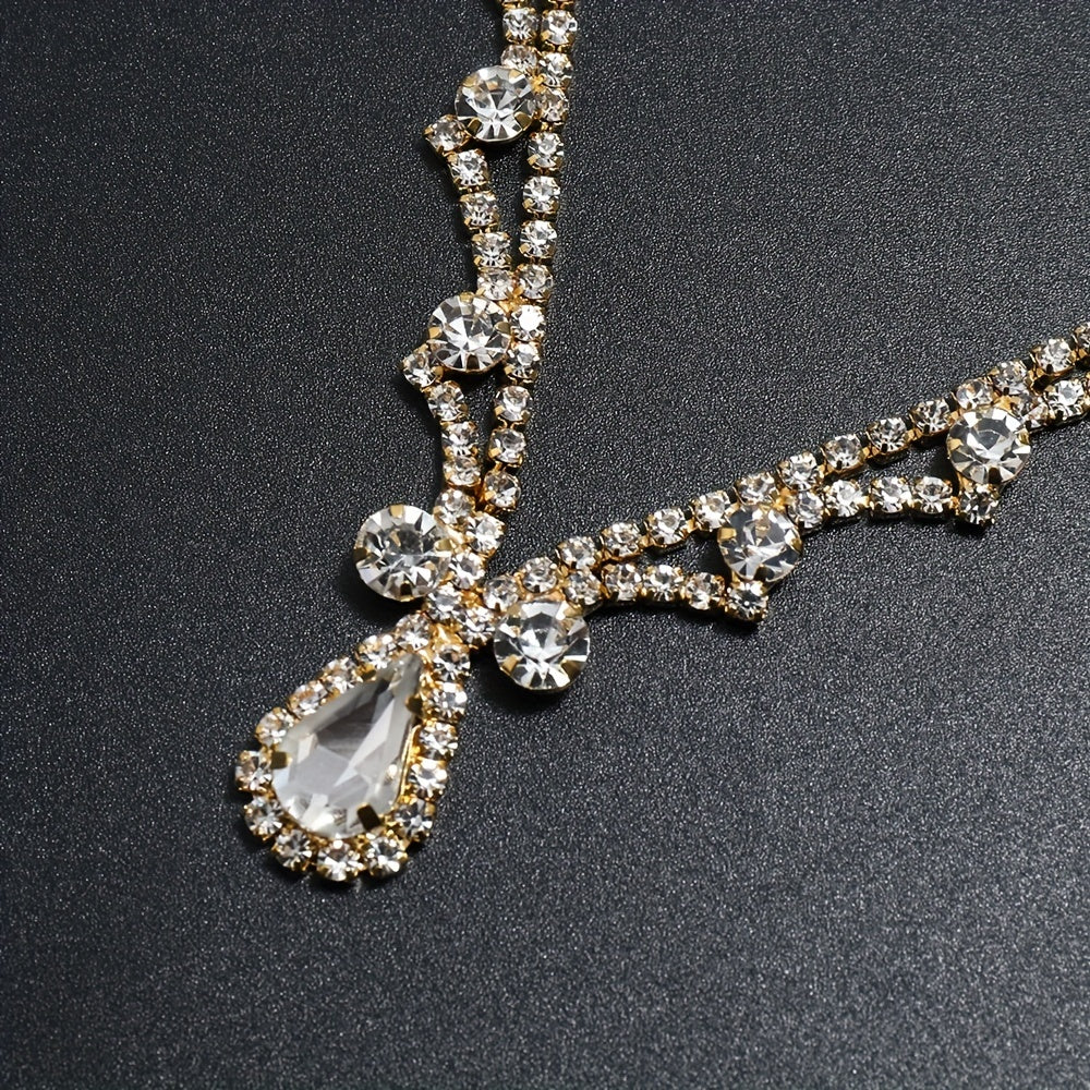 Rhinestone Head Piece Head Chain for Prom Party