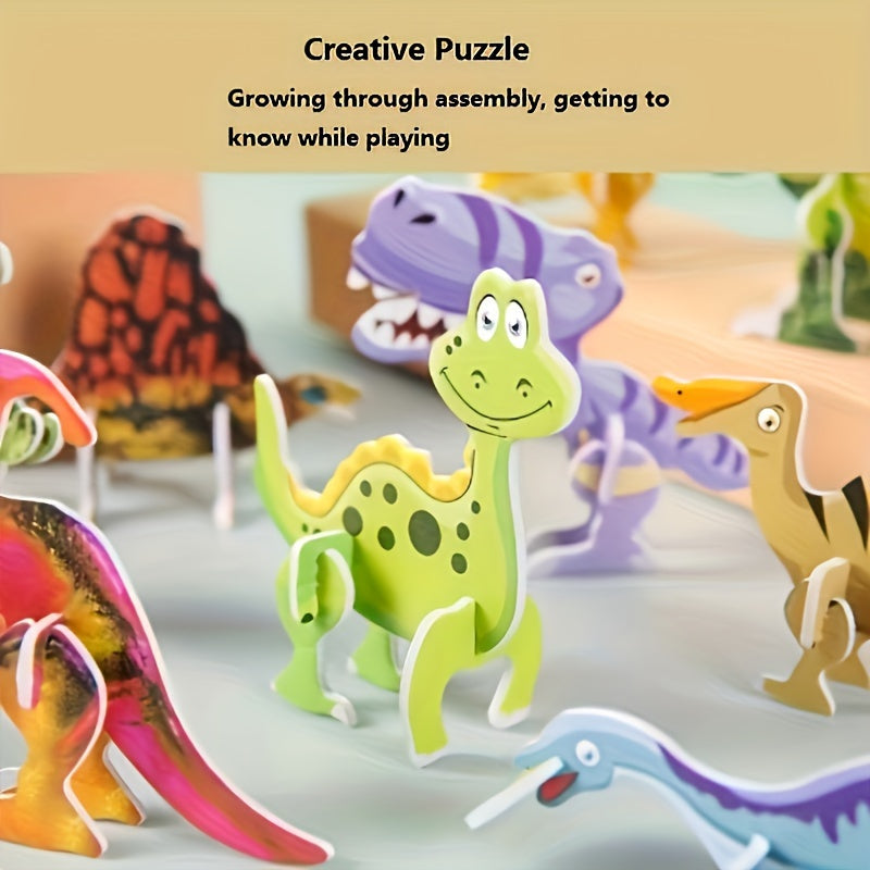 50pcs 3D Paper Puzzle Cartoon Toy Party Decoration Kids Educational Brain Game