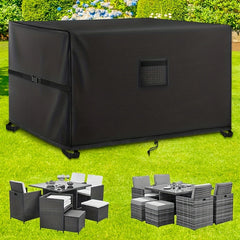 Waterproof Patio Table Cover 420D Oxford Fabric Patio Set Cover