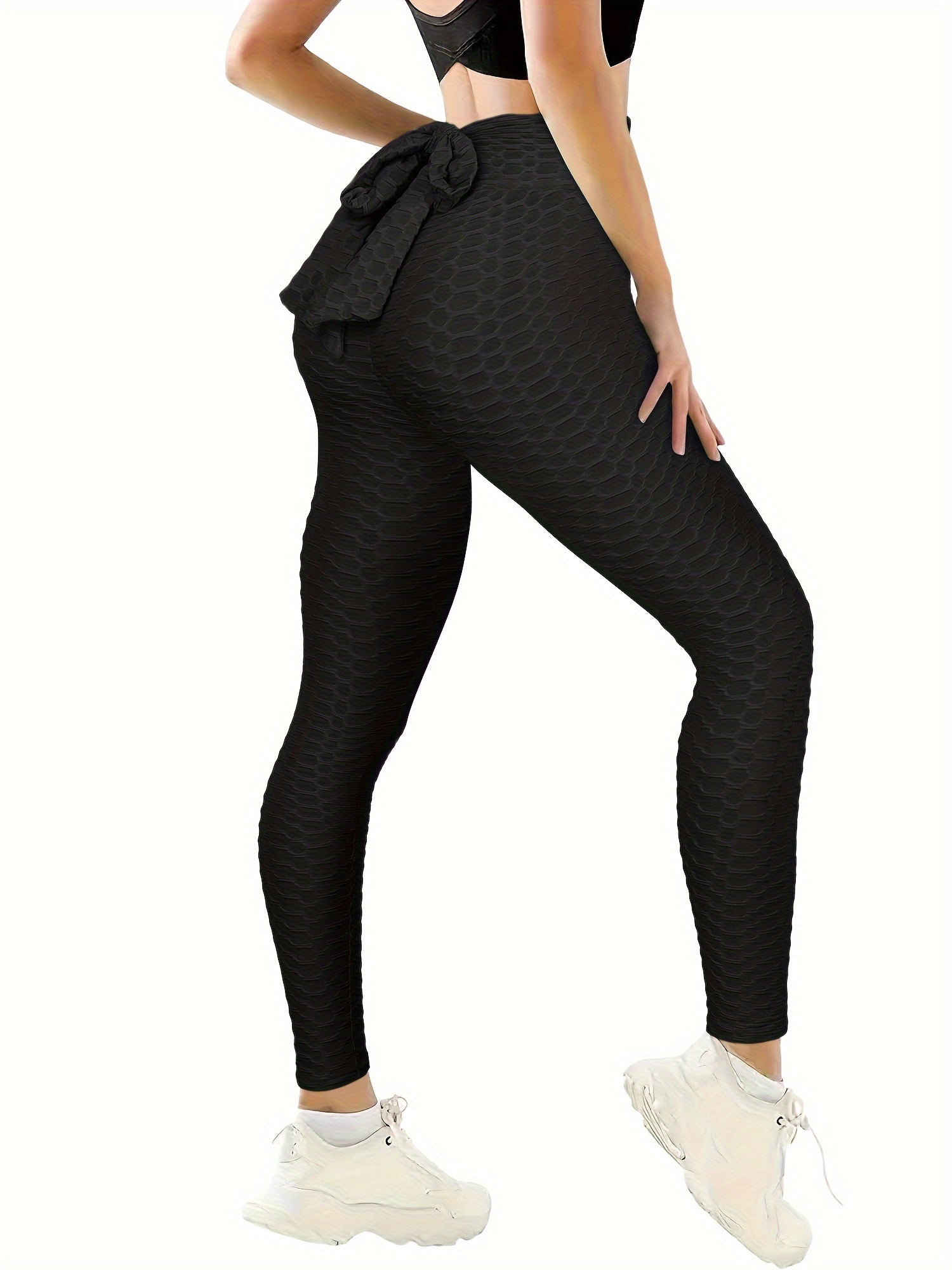 Honeycomb High Waist Leggings Butt Lifting Yoga Pants