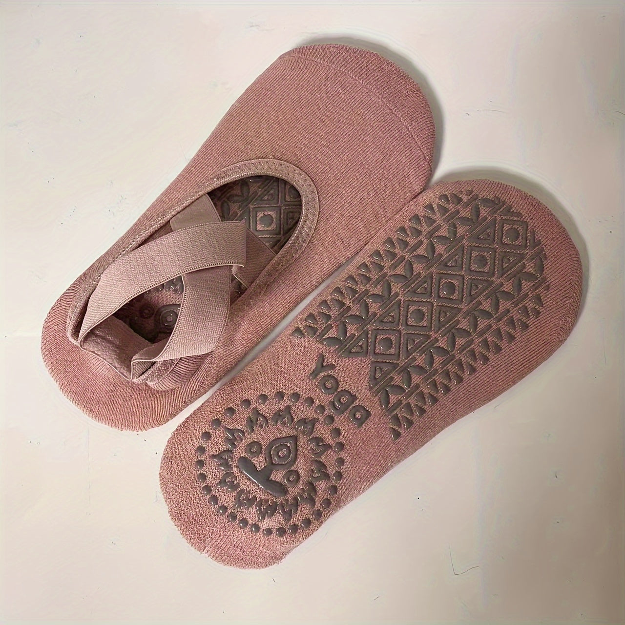 Non Slip Grip Yoga Socks Strap Soft Comfortable Athletic Socks
