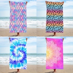 Microfiber Beach Towel Quick Drying Soft Absorbent Sandproof Lightweight
