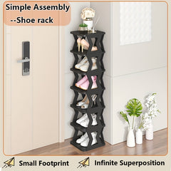 Layered Shoe Rack Modern Minimalist Shoe Cabinet Vertical Storage Rack