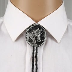 Metal Animal Horse Head Necktie Necklace - Personality Leisure