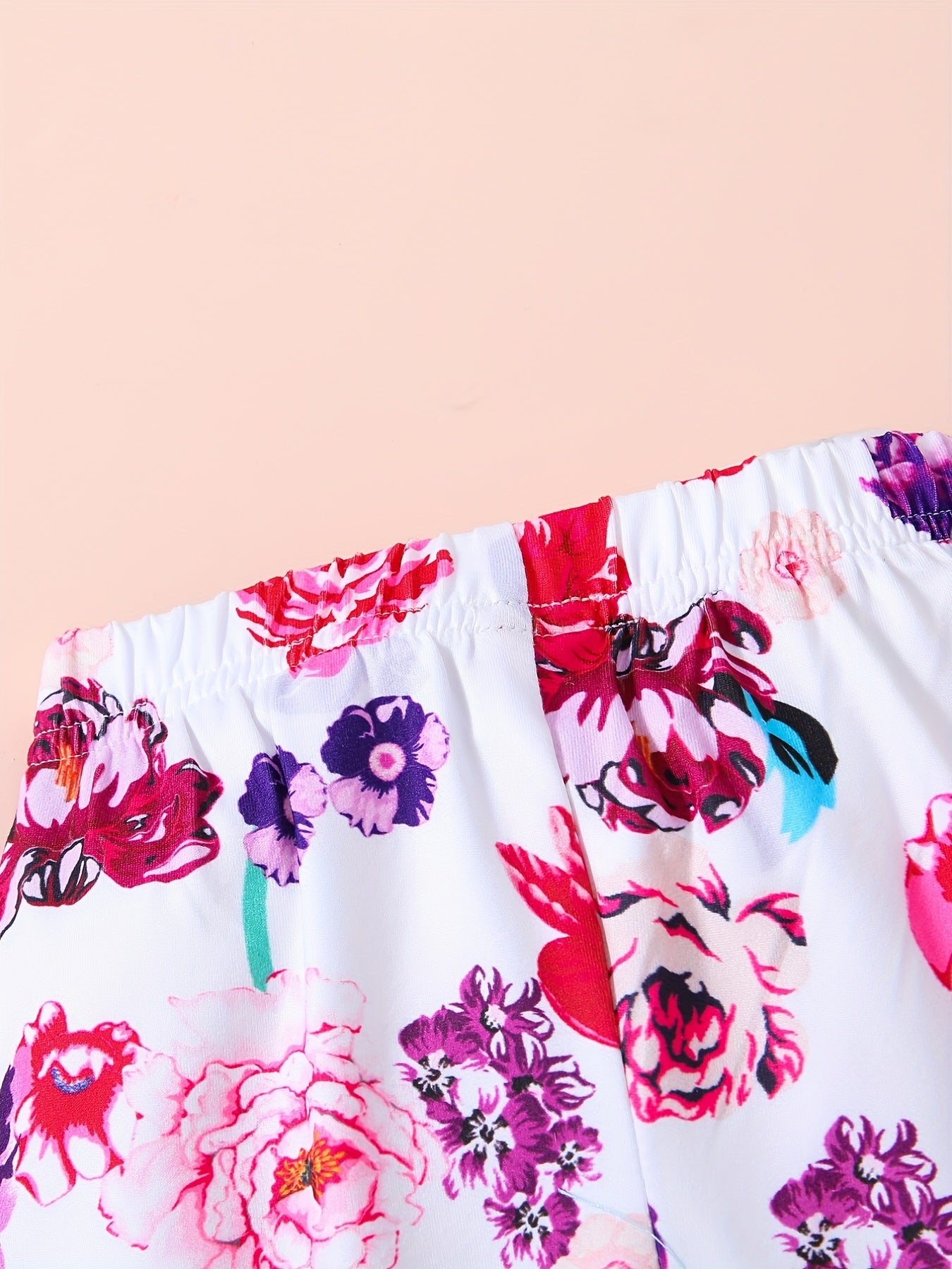Baby Girls Floral Print Pants for Spring Summer Fall