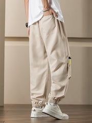 Men's Drawstring Cargo Pants Loose Casual Outdoor Hip Hop Pants