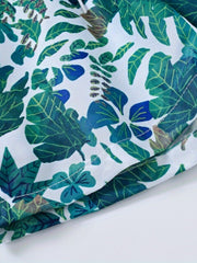 Boys Leaves Print Shorts for Vacation Beach Kids Summer Clothes