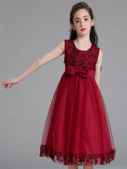 Toddler Girls Butterfly Applique Mesh Princess Dress