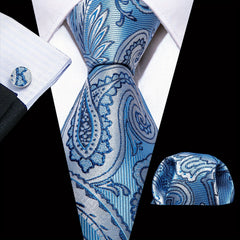 Barry Wang Paisley Floral Necktie Set