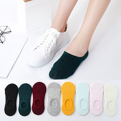 8 Pairs Women's Colorful No Show Boat Socks