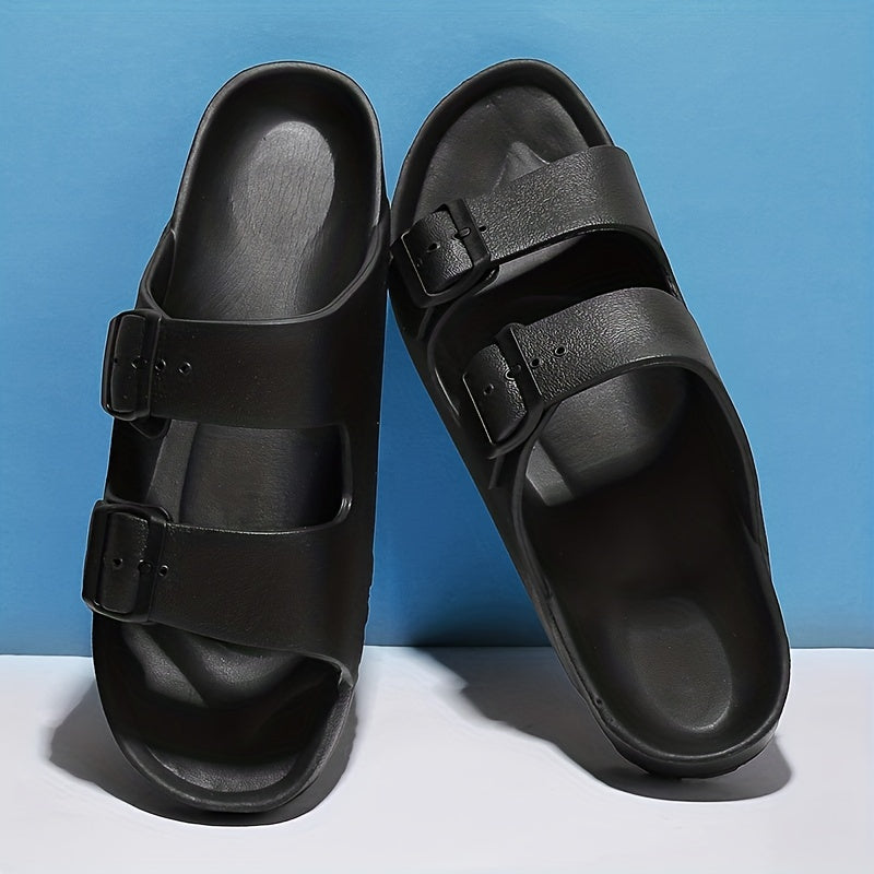 Men's Two Band Slide Sandals for Outdoor Beach