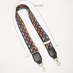 Vintage Geometric Bag Strap Wide Reusable Adjustable Travel Accessories