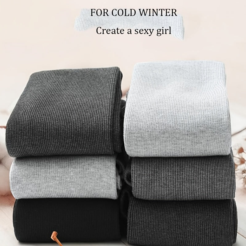 Thermal Thick Leggings Warm Tights Plush Lined Pants Winter Stockings