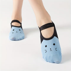 Women's Double Bars & Ballet Yoga Socks