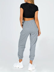 Women's Drawstring Waist Joggers Casual Pants
