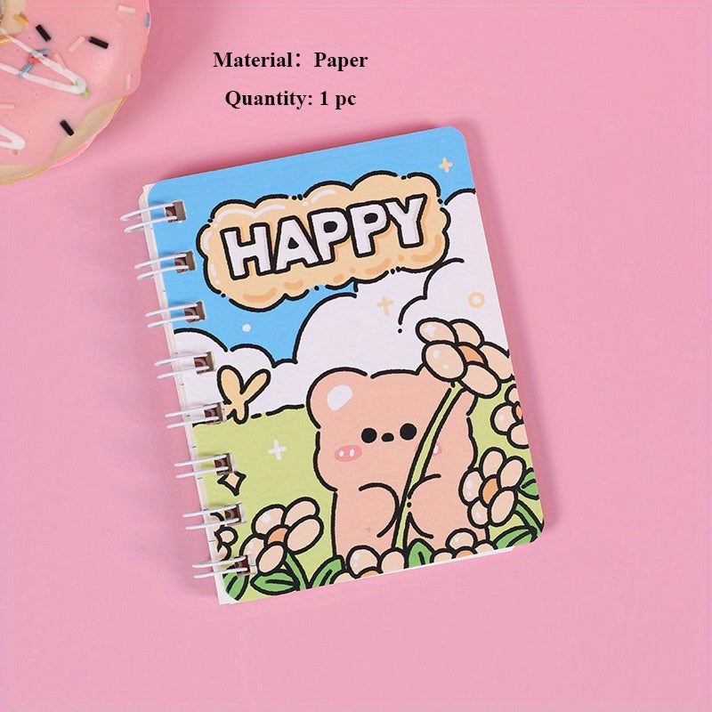 Cartoon Animal Spiral Notebook for Students Office Take Notes