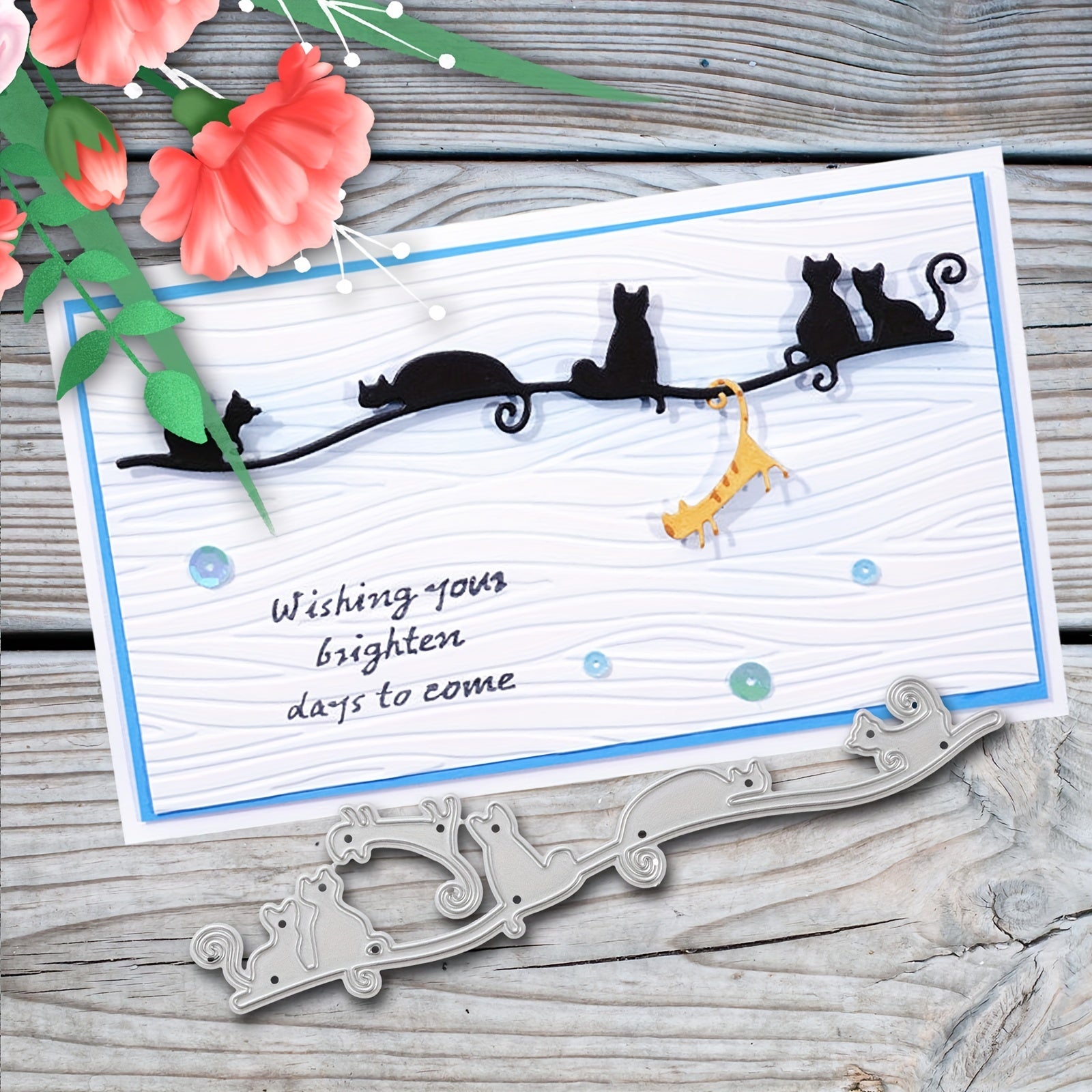 Crafts with Cats Metal Cutting Dies for Card Making Embossing Scrapbooking