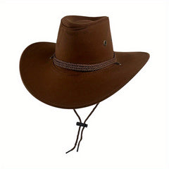 Breathable Sunshade Suede Western Cowboy Hat for Outdoor Activities