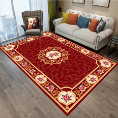 Boho Anti Fatigue Kitchen Rugs Red Vintage Absorbent Non Slip