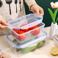 Clear Food Storage Box With Locking Lid for Bulk Food - 4pcs