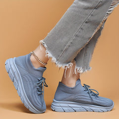 Breathable Mesh Lace-Up Casual Running Shoes