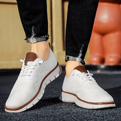 Men's Knitted Breathable Skate Shoes Non Slip Casual Footwear