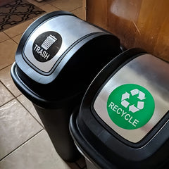 6pcs Trash Can Label Dump Garbage Sticker