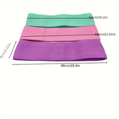 3pcs Elastic Yoga Resistance Band for Butt Lifting Strength Training
