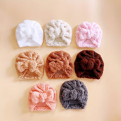 Children's Winter Hair Cap Bow Warm Keeping Hat