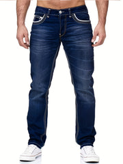 Men's Slim Fit Distressed Straight Leg Jeans